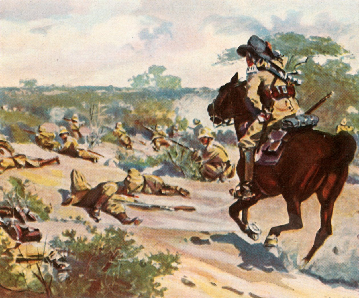 Hendrik Witboi skadades dödligt i striderna vid Fahlgras, 29 oktober 1905, 1936. av Unbekannt