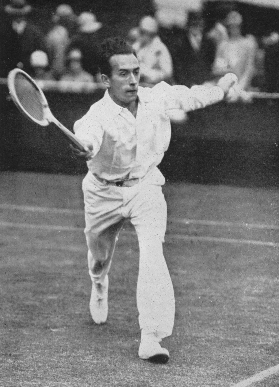 Henri Cochet, sin tids snabbaste spelare, Wimbledon, 1927 av Unbekannt