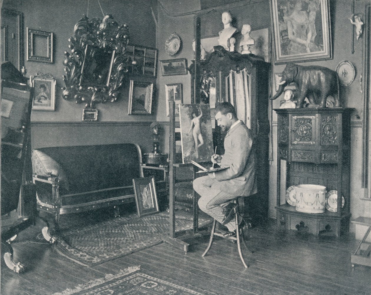 Henri Gervex i sin studio, c1897 av Unbekannt