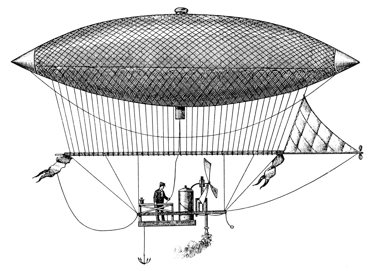 Henri Giffards styrbara luftskepp från 1852, 1903 av Unbekannt