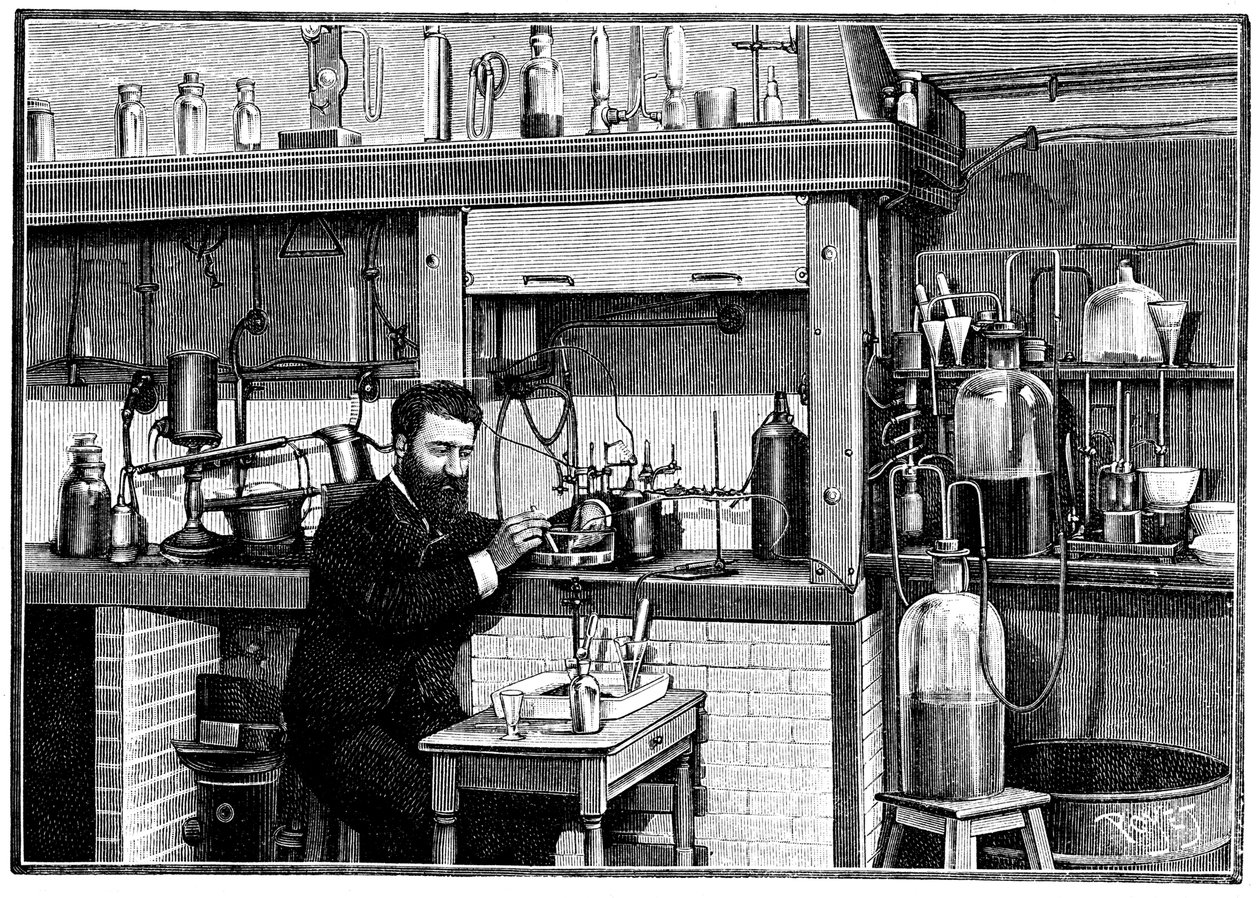 Henri Moissan, fransk kemist, c1883 1903 av Unbekannt