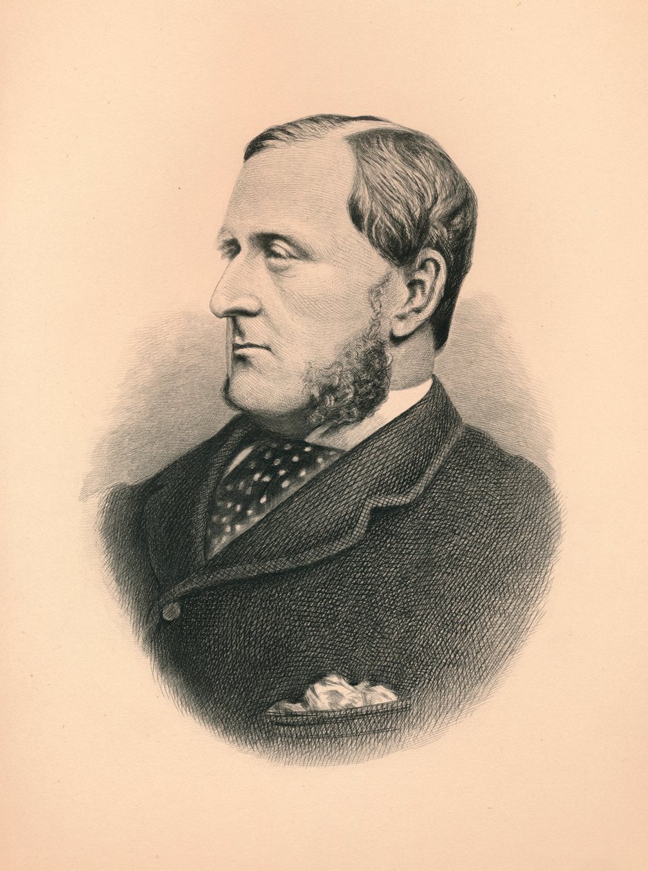 Henry Chaplin, 1:e Viscount Chaplin 1840-1923, brittisk markägare, kapplöpningshästägare, 1896 av Unbekannt