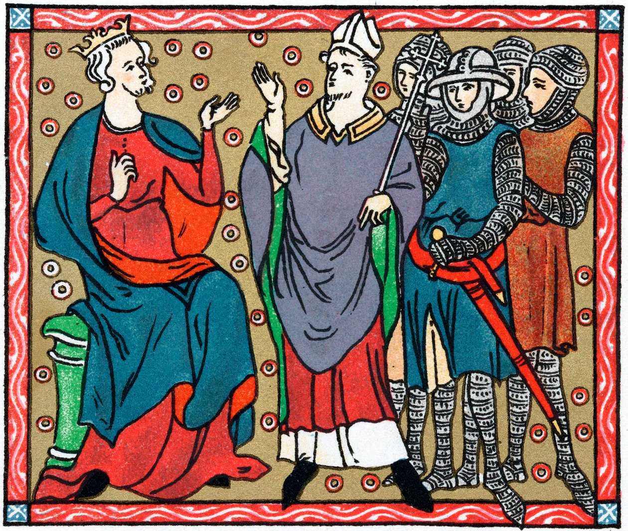 Henrik II och Thomas a Becket av Unbekannt