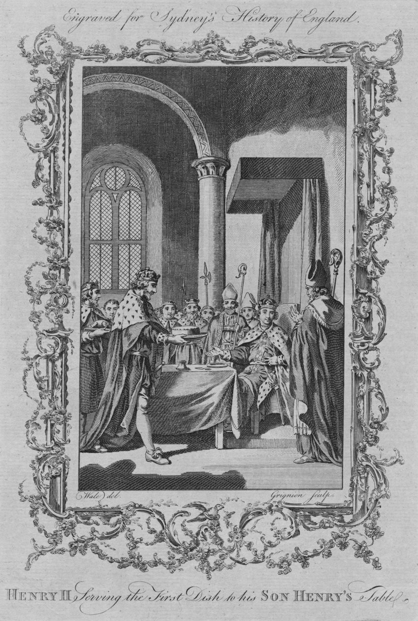 Henry II serverade den första maträtten till sin son Henrys bord, 1773. av Unbekannt