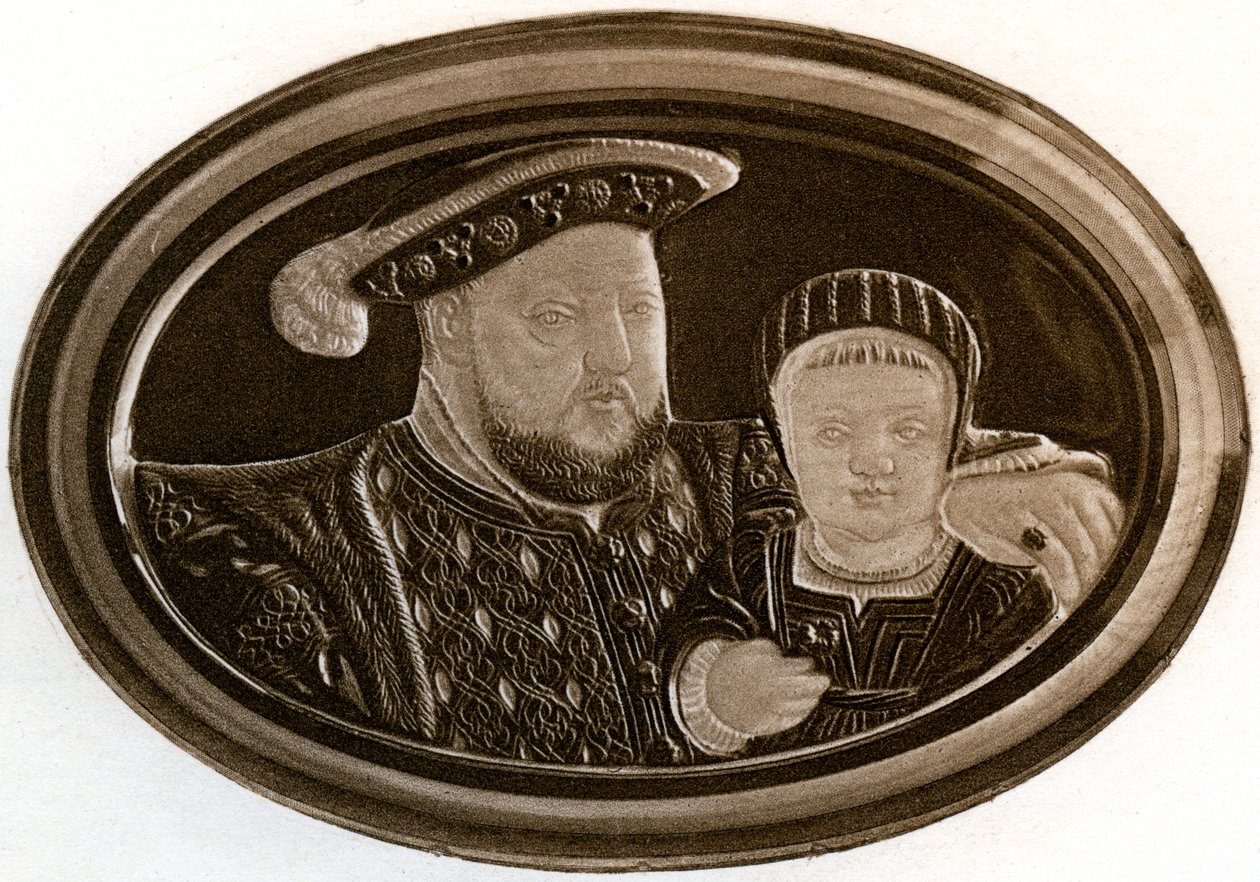Henrik VIII och prins Edward, 1902 av Unbekannt