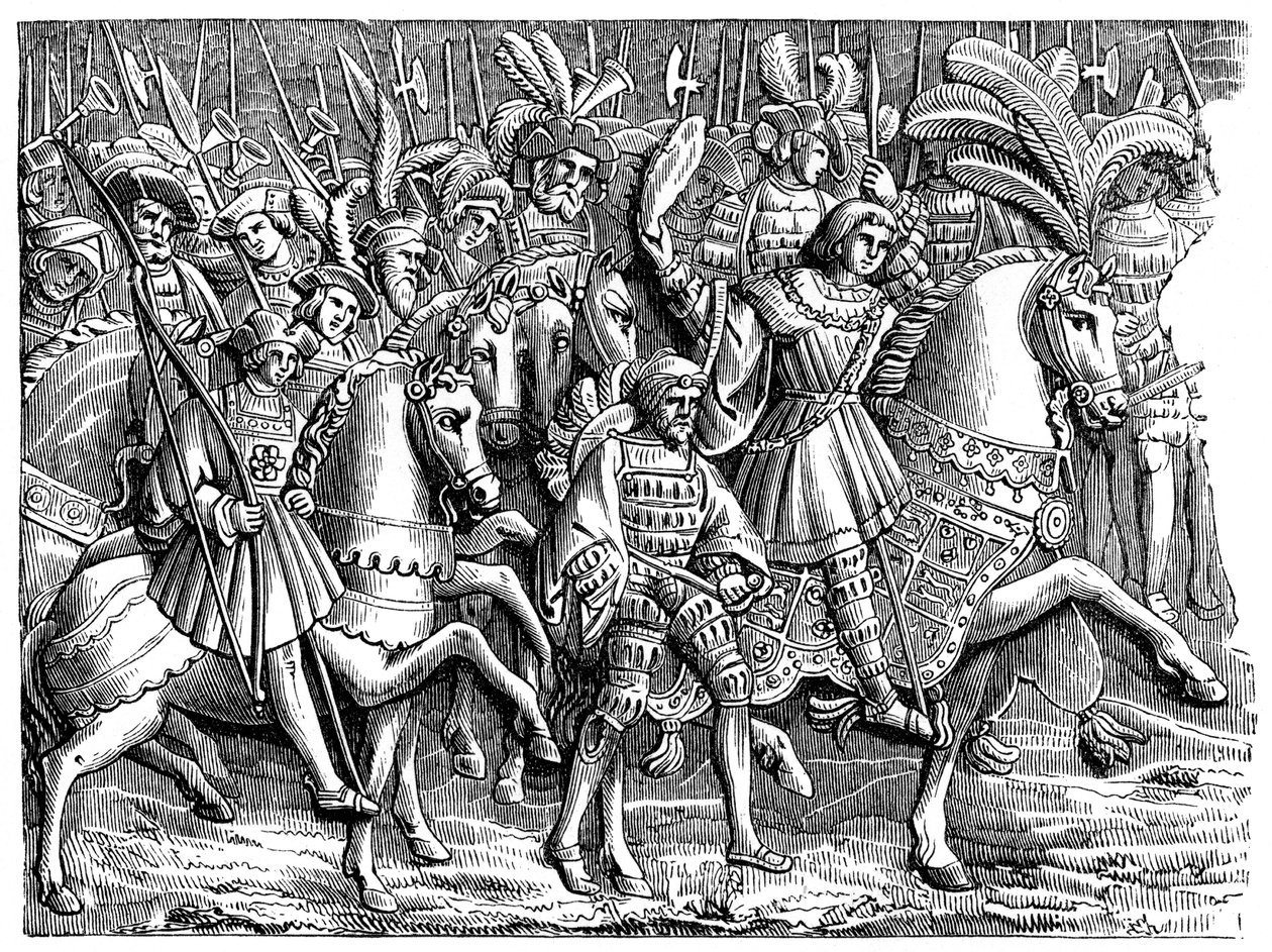 Henrik VIII i gulddukens fält, 1520, 1870 av Unbekannt
