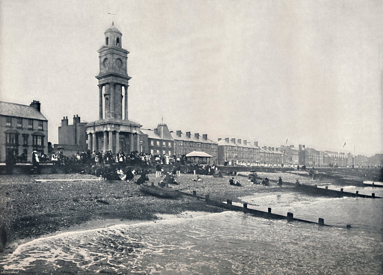 Herne Bay - Fronten, visar klocktornet, 1895 av Unbekannt