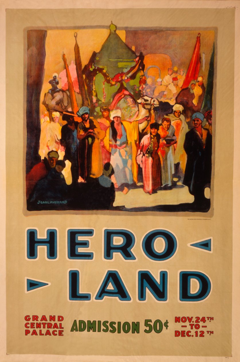 Hero Land Poster, New York, New York av Unbekannt