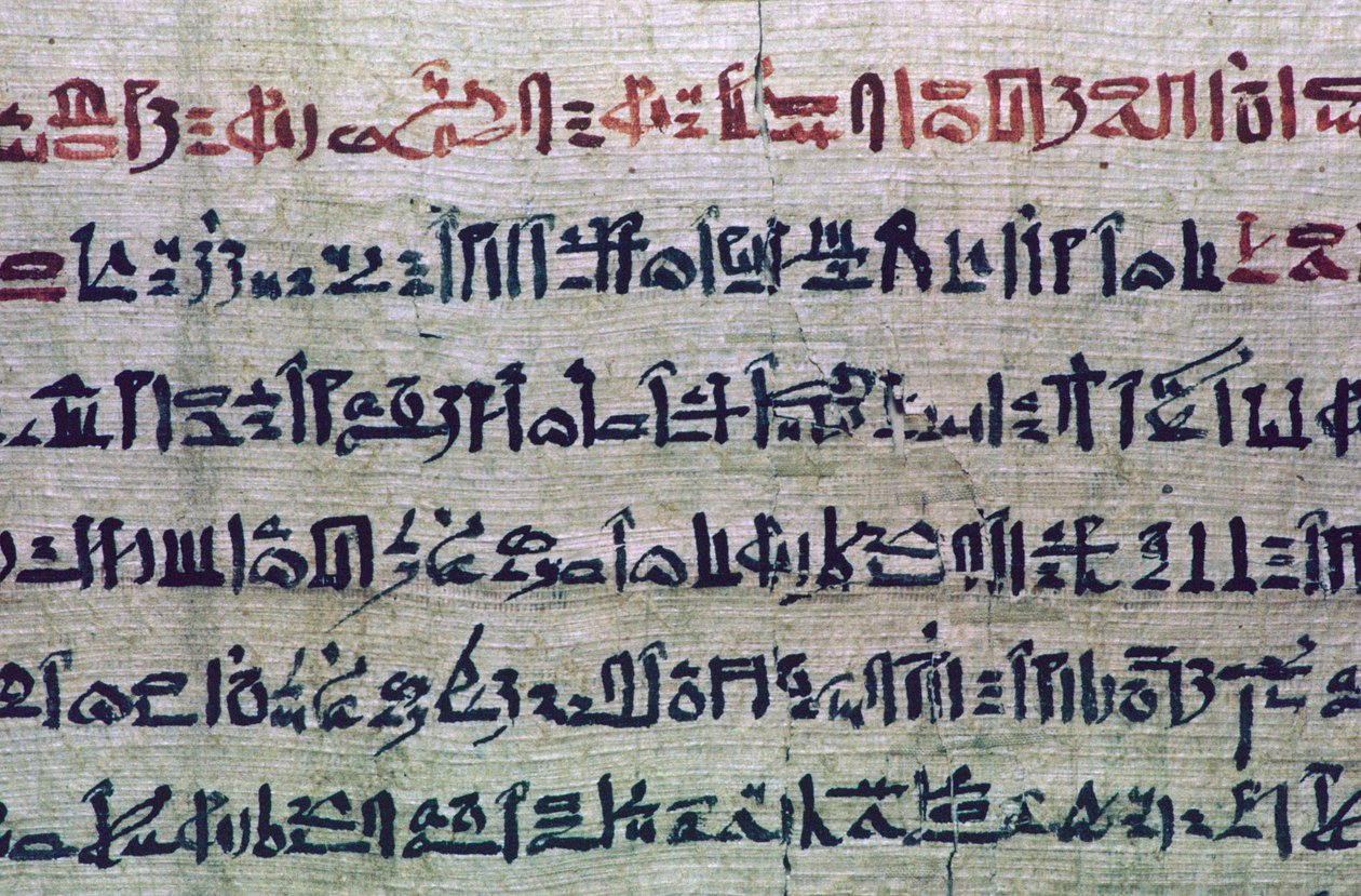 Hieratisk egyptisk skrift från Dödsboken av Unbekannt
