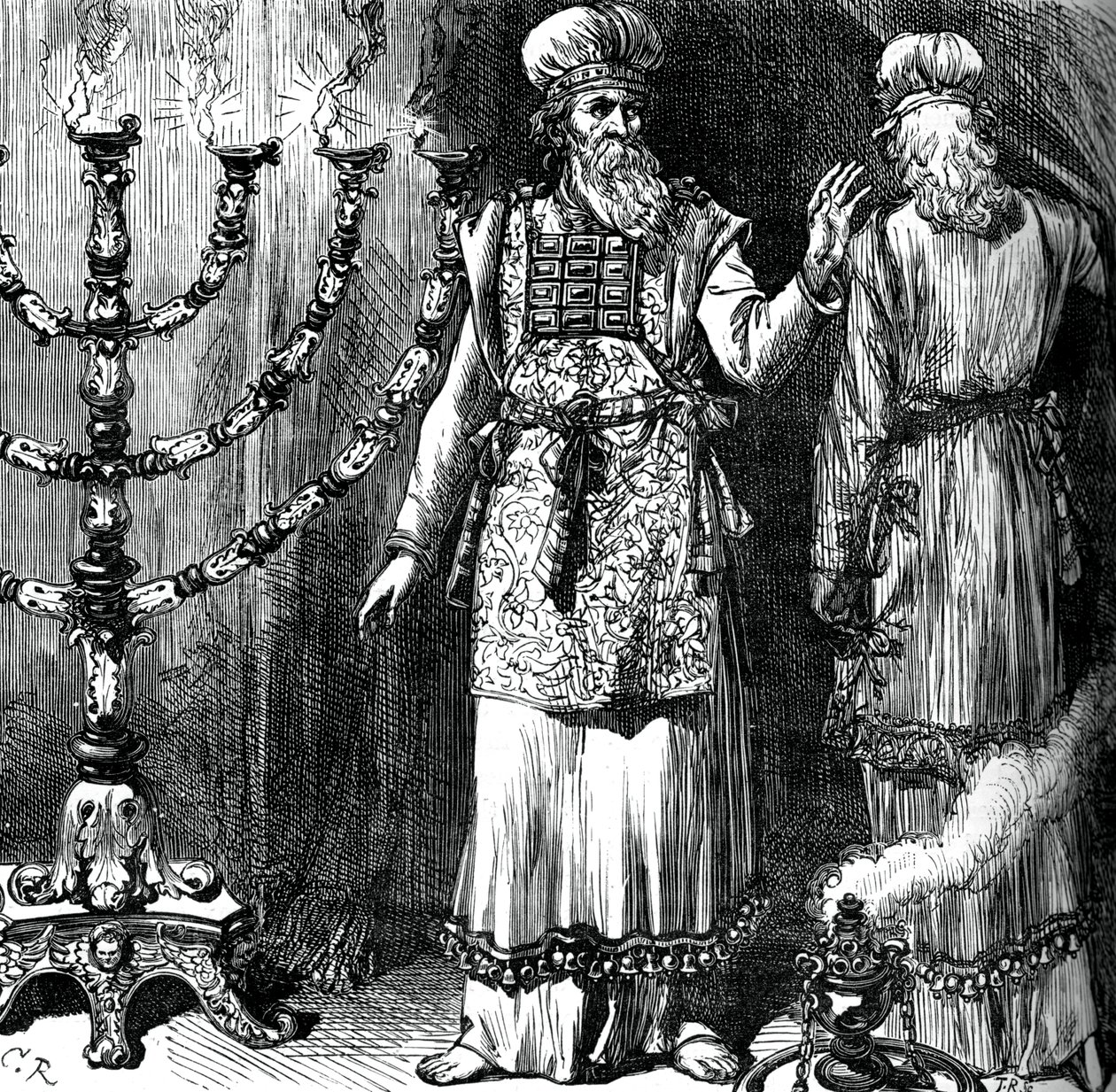 Överstepräster, visar efoden och linnekläderna, c1880 av Unbekannt