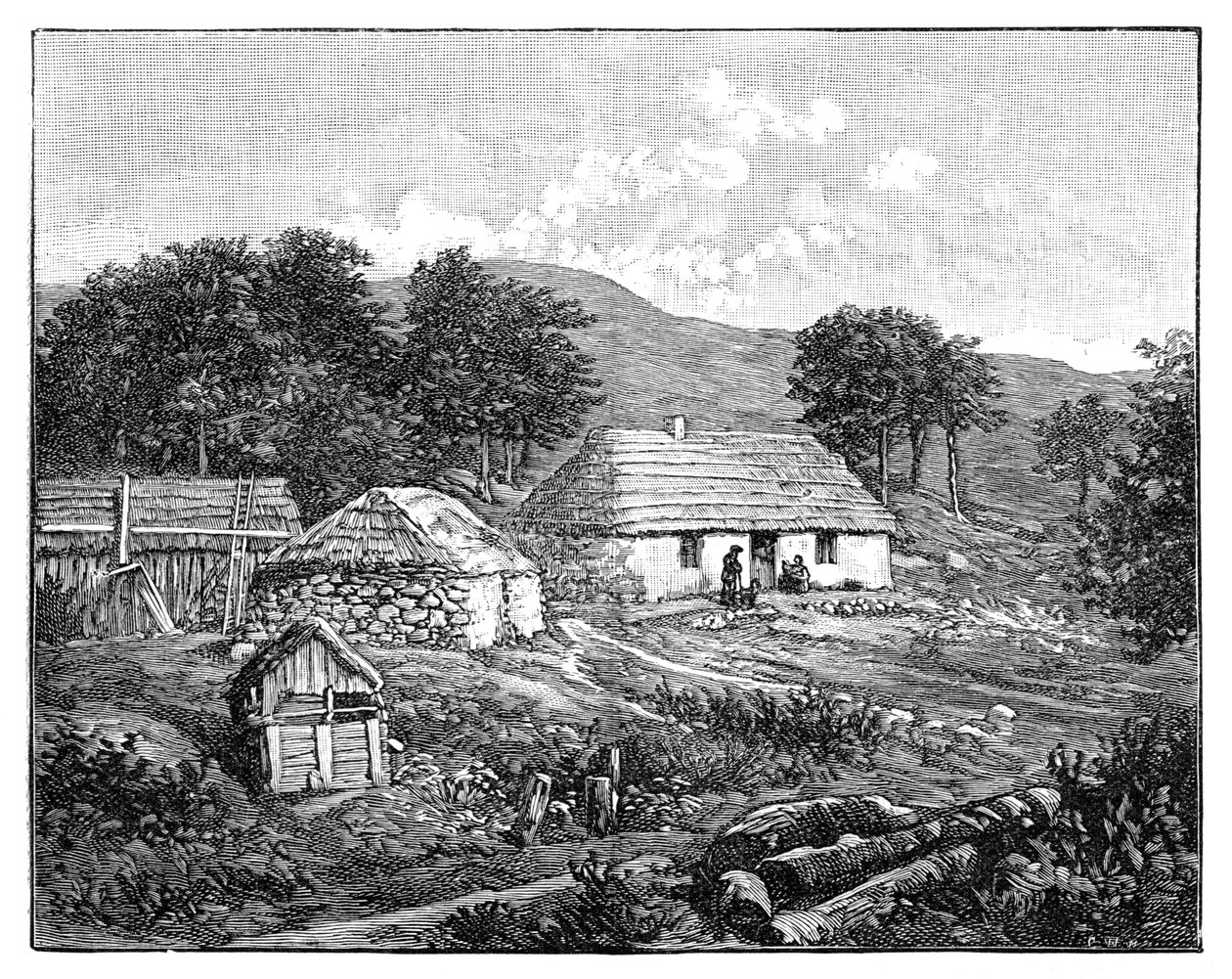 Höglandsstugor i Lochaber, Skottland, 1900 av Unbekannt