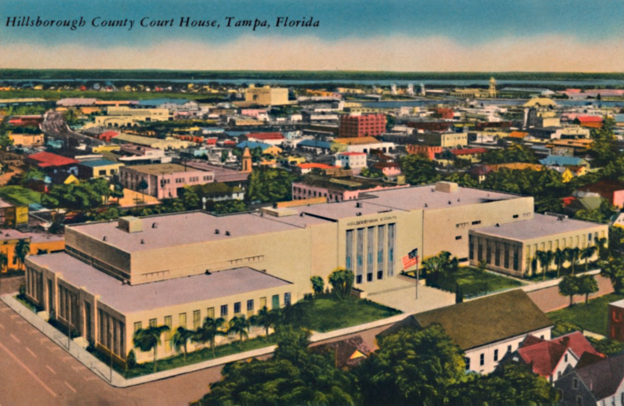 Hillsborough County Court House, Tampa, Florida, c1940-talet av Unbekannt