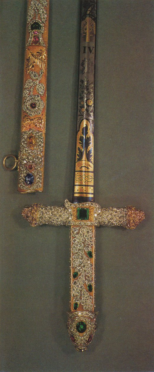 Grepp och skida av Jeweled State Sword, 1953 av Unbekannt
