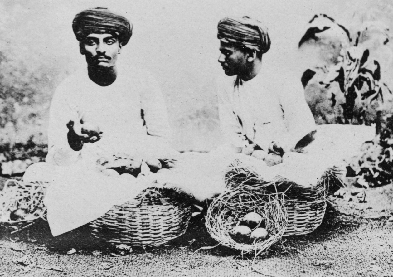 Hinduiska fruktförsäljare, Indien, 1900-talet av Unbekannt
