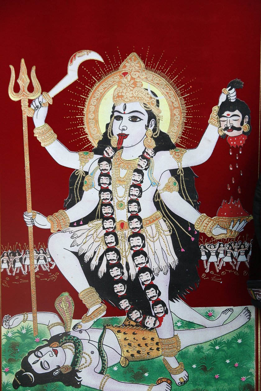 Hinduisk gudinna Kali, Katmandu, Nepal av Unbekannt