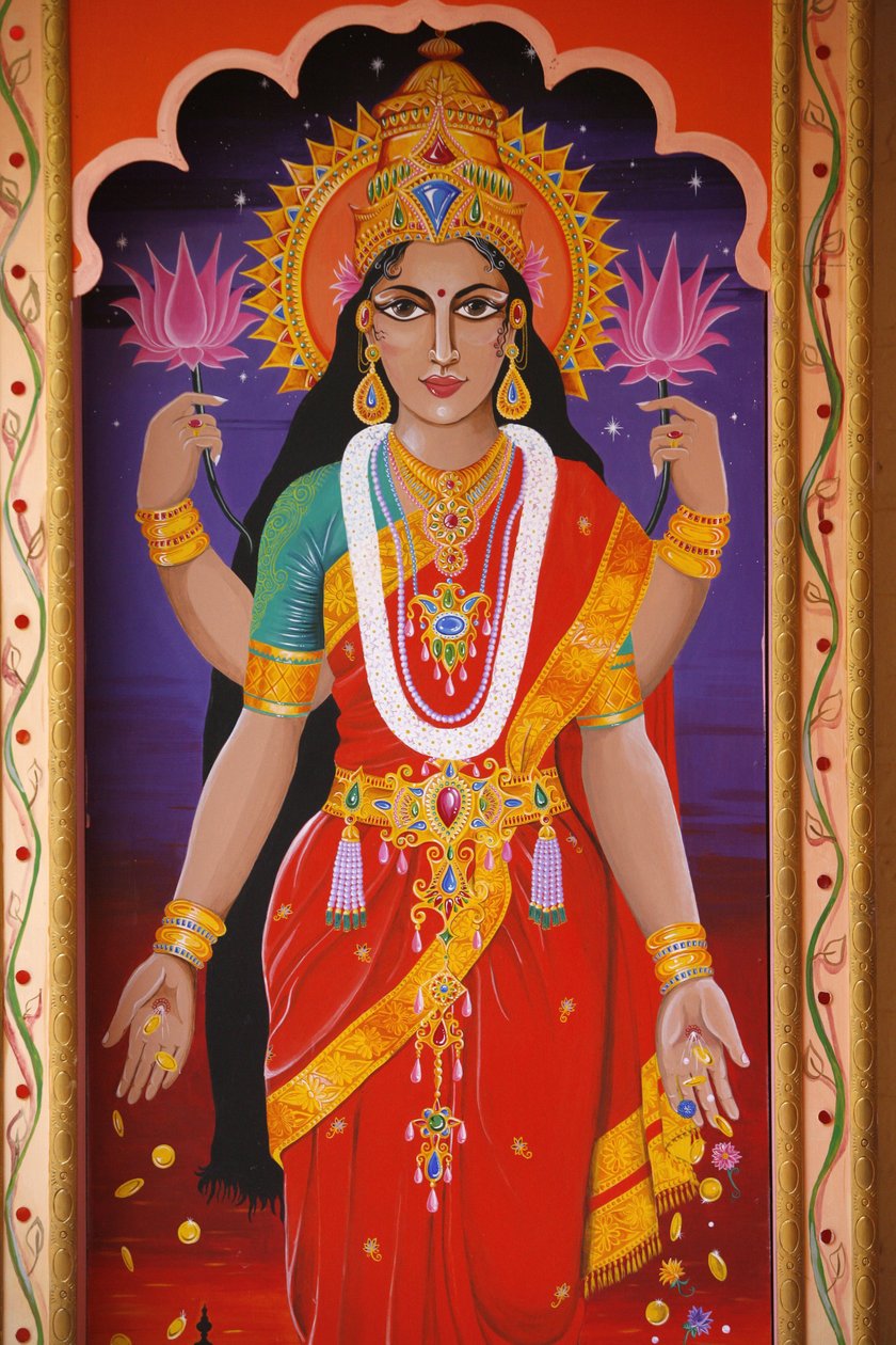 Hinduisk gudinna Laxmi, London, Storbritannien av Unbekannt