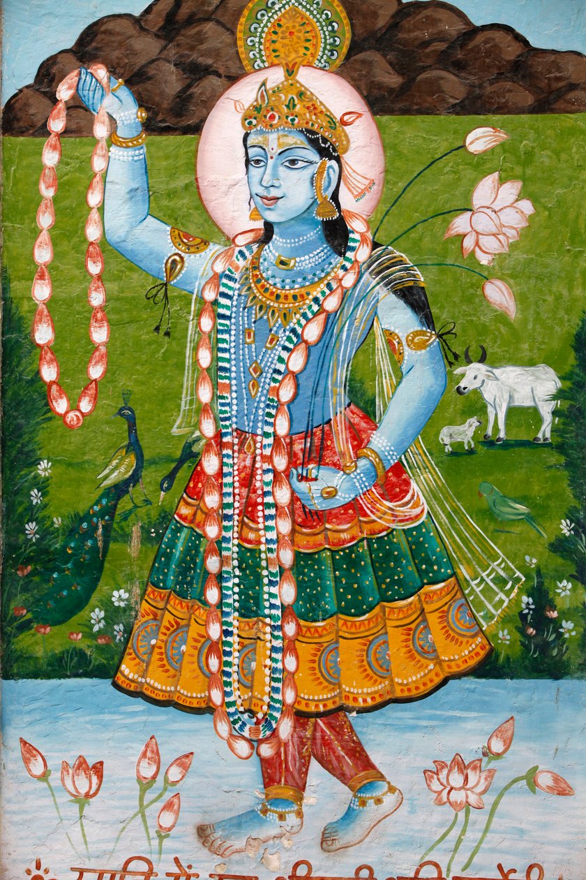 Hinduiska gudinnan Radha Mathura idag av Unbekannt