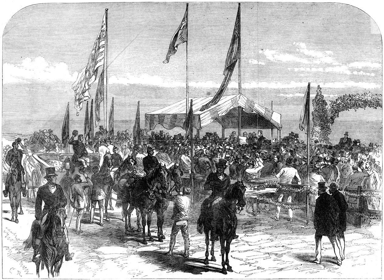 Hans kungliga höghet tar emot adressen till Glenelg Corporation, Australien, 1868 av Unbekannt
