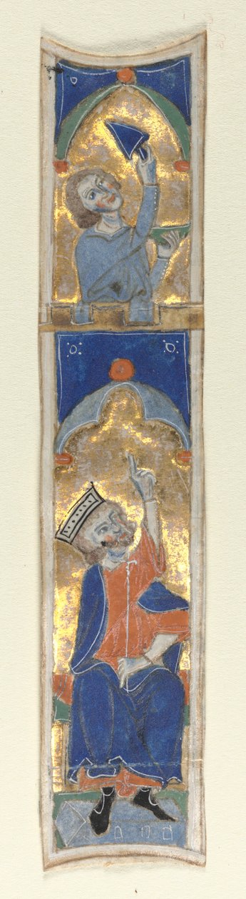 Historikerad initial I utskuren ur en bibel, 1200-talet. av Unbekannt