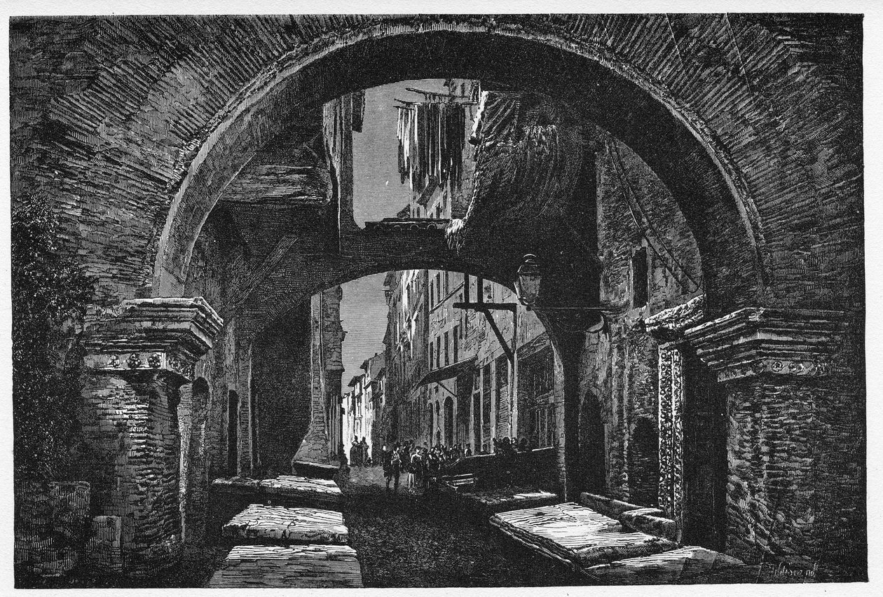 Det antika Roms historia. Romgravyr från 1872 av Unbekannt