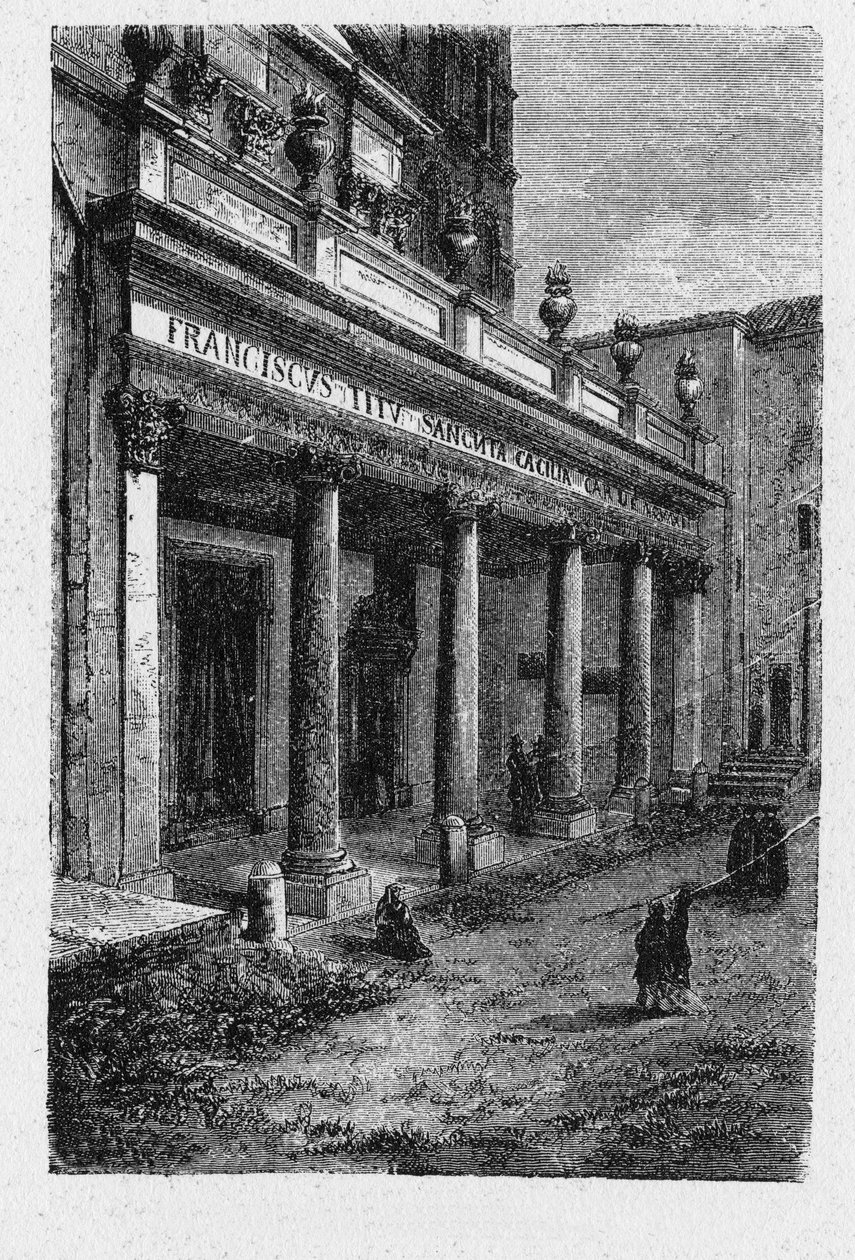 Det antika Roms historia. Santa Cecilia i Trastevere är en 5:a. talets kyrka i Rom, Italien, tillägnad Saint Cecilia, i Trastevere rione. av Unbekannt