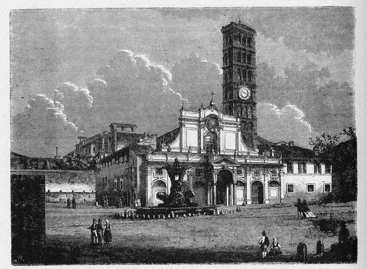 Det antika Roms historia. Santa Maria in Cosmedin är en mindre basilikakyrka i Rom, Italien. Det ligger i Ripa-området. av Unbekannt