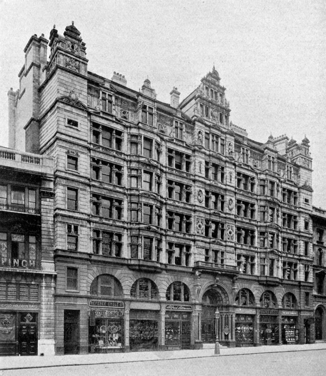 Holborn fronten av Birkbeck Bank, London, 1904 av Unbekannt