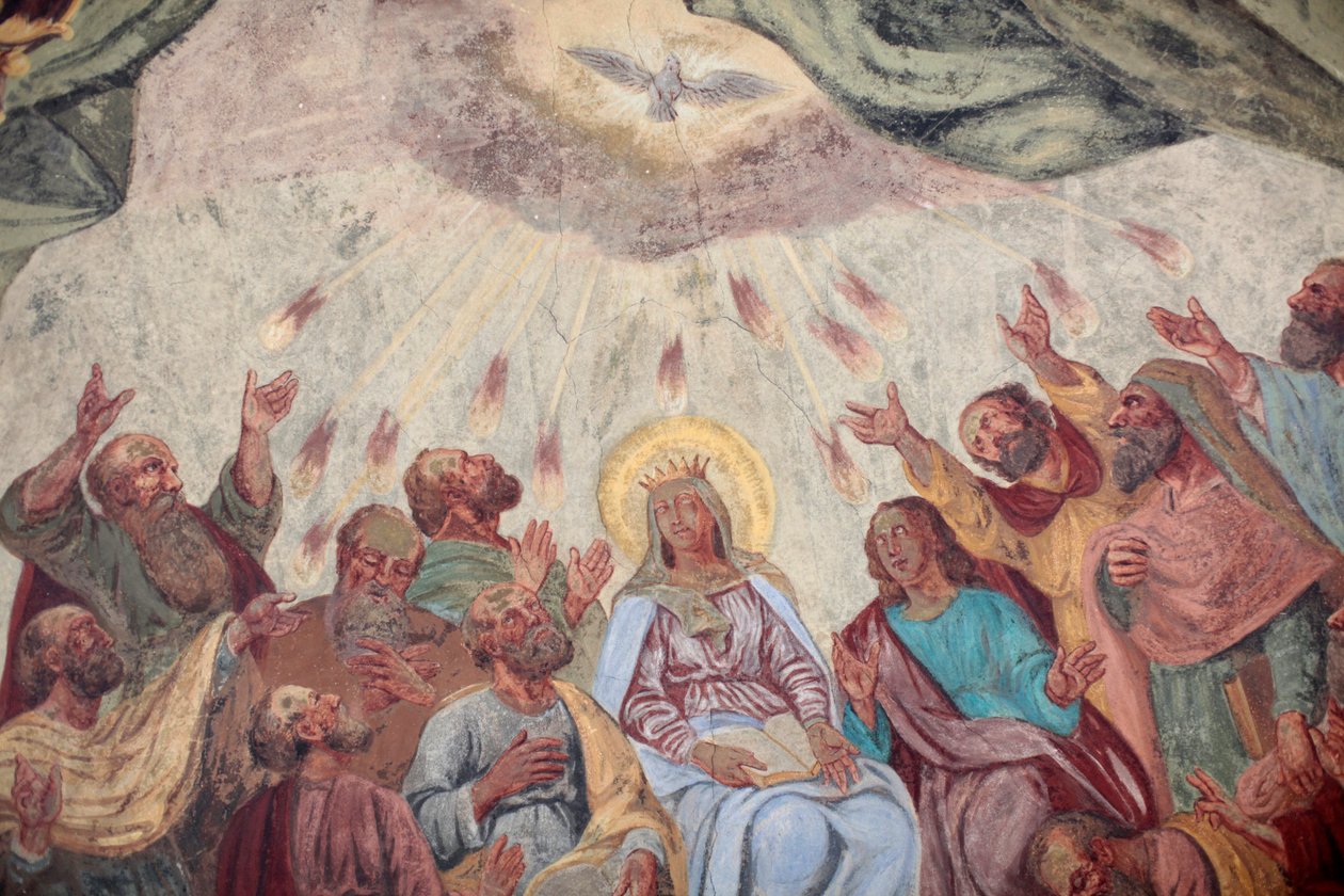 Helig ande fresk i Loreto kyrka; Prag, Tjeckien av Unbekannt