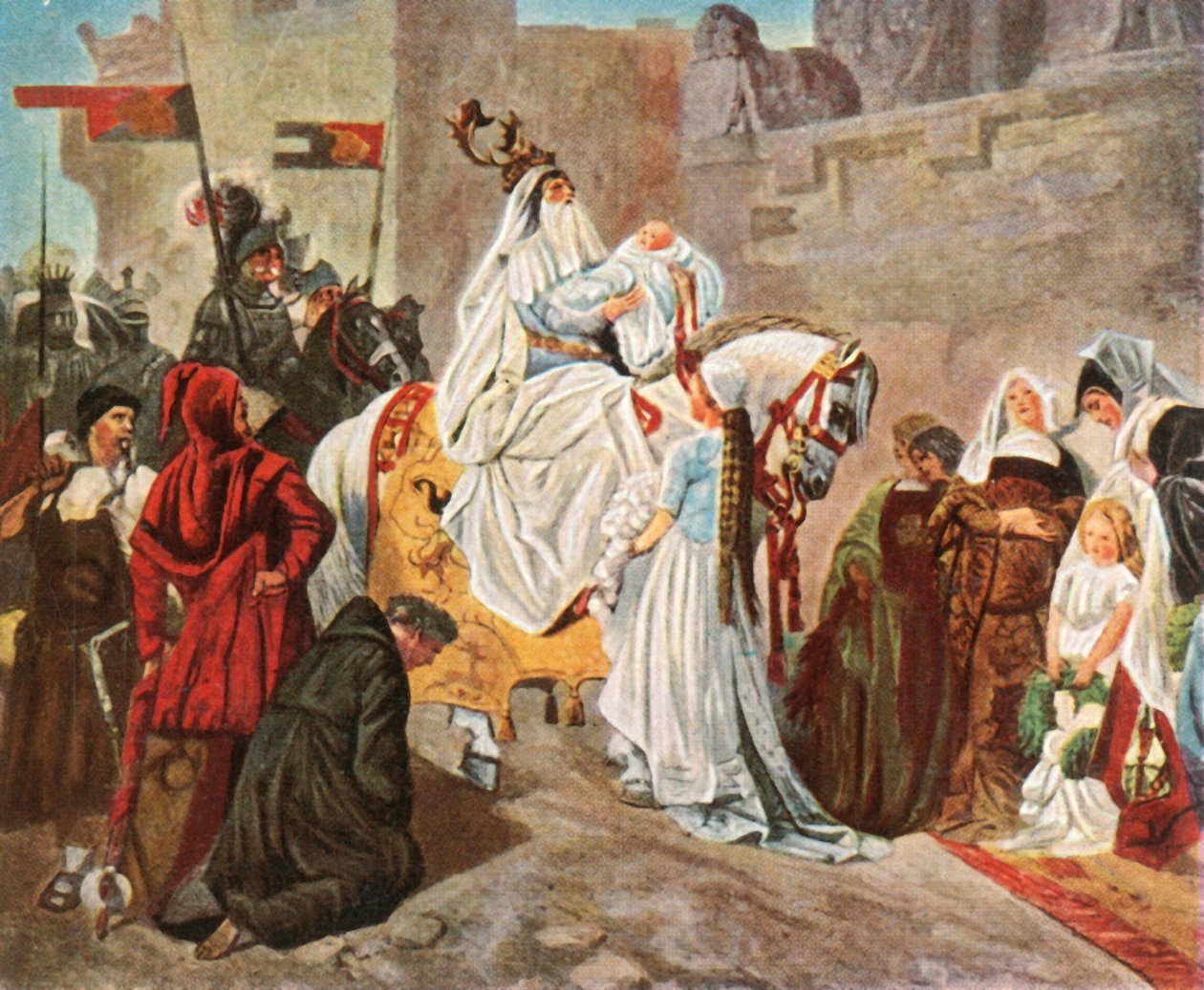 Hemkomst av Eberhard av Württemberg efter slaget vid Döffingen, 1388, 1936. av Unbekannt
