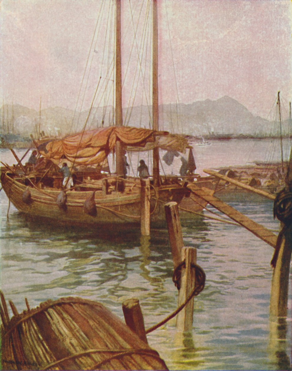 Hong-Kongs hamn, 1924 av Unbekannt