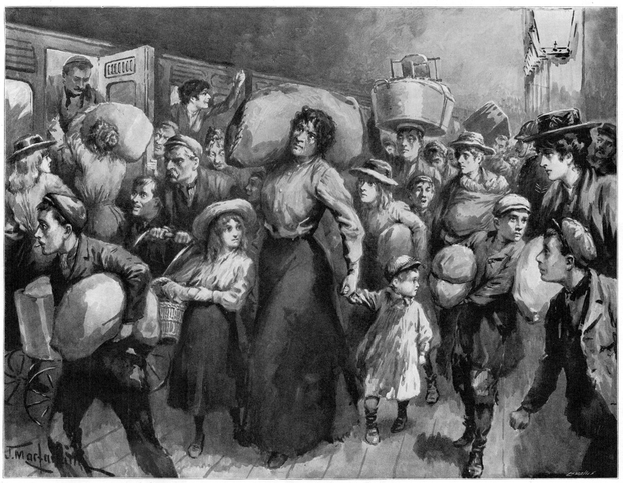 Hoppplockare som lämnar London Bridge vid midnatt 1900 av Unbekannt