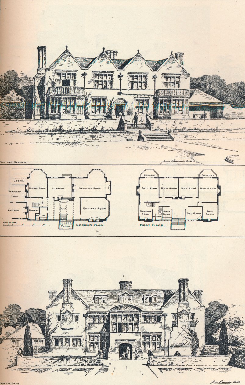 Houghton Grange, nära Huntingdon, c1897 av Unbekannt