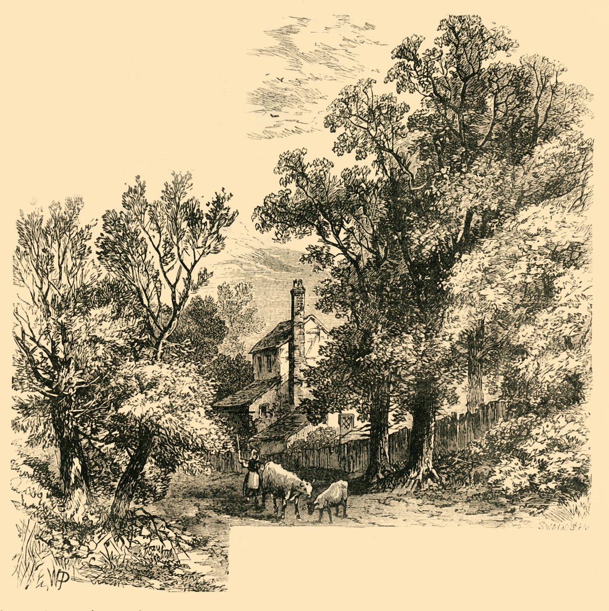 Hus på Craven Hill 1760, c1876. av Unbekannt