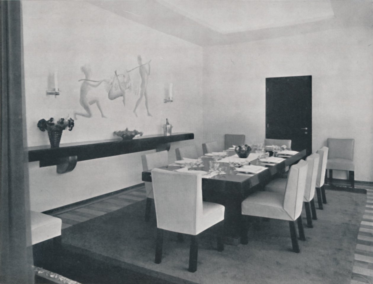 Hus i Bukarest av Rudolf Frankel - Matsalen, 1942 av Unbekannt