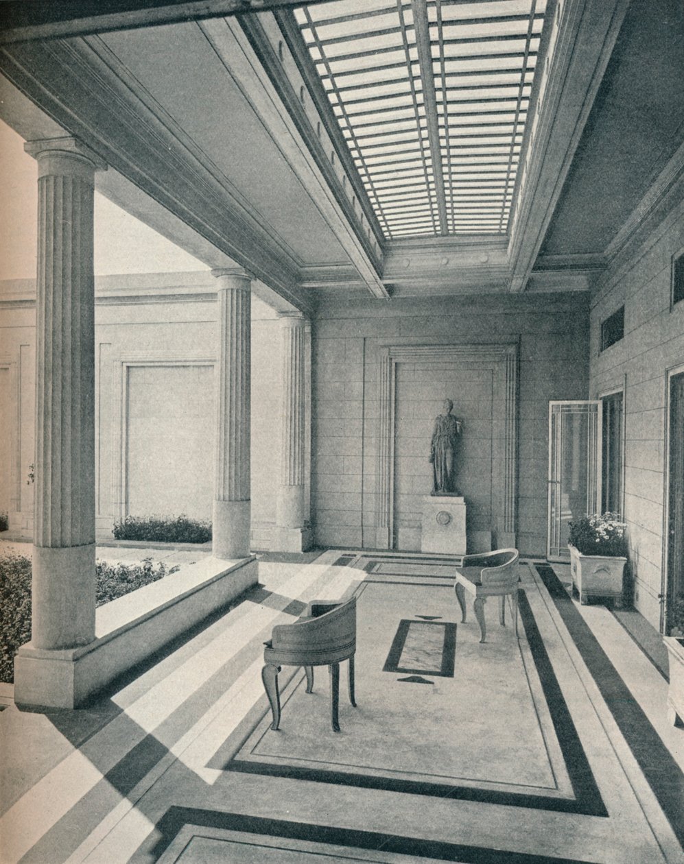 Hus i Grosvenor Road Westminster - The Stoa Looking West. G. och A. Gilbert Scott, arkitekter, av Unbekannt
