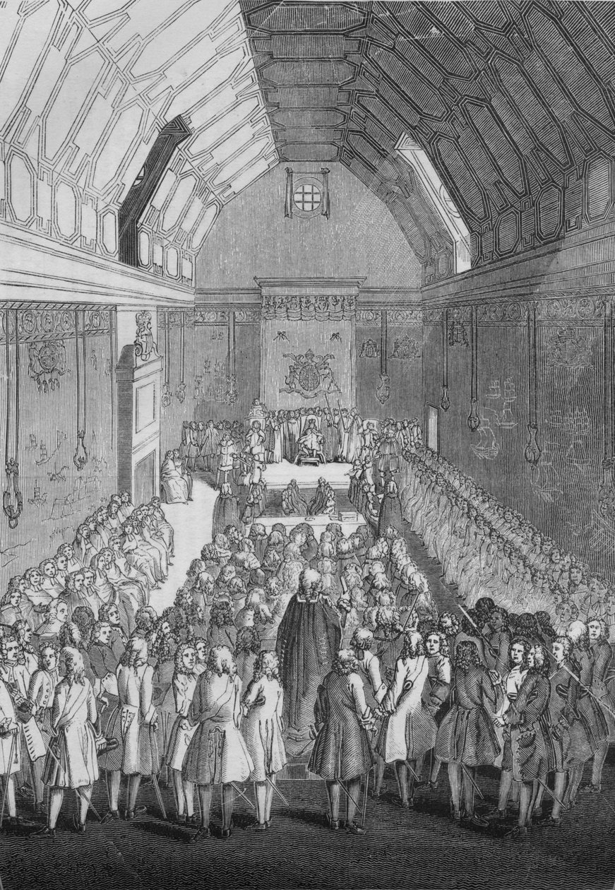 House of Lords på George II:s tid, 1845 av Unbekannt
