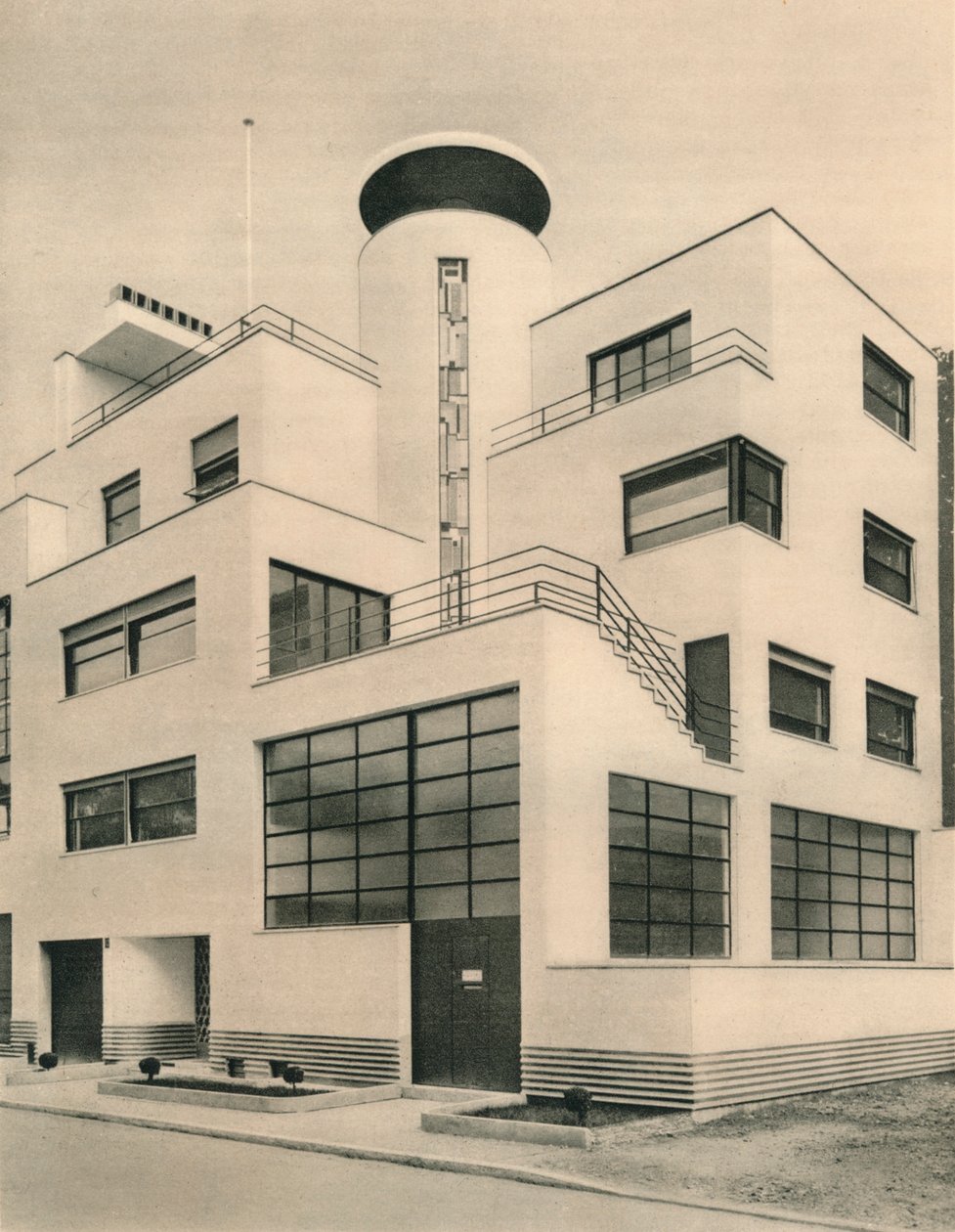 House of M. M. Joel och Jan Martel, skulptörer, Rue Mallet-Stevens, Auteuil, c1927 av Unbekannt