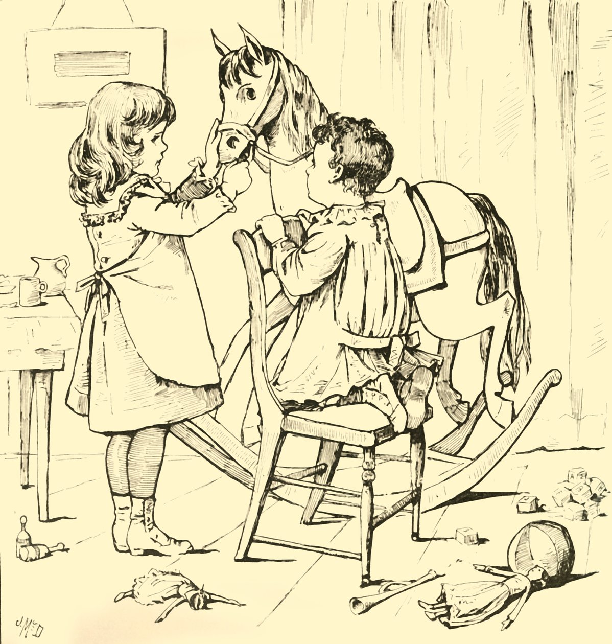 Hur gunghästen åt kakan, 1881. av Unbekannt