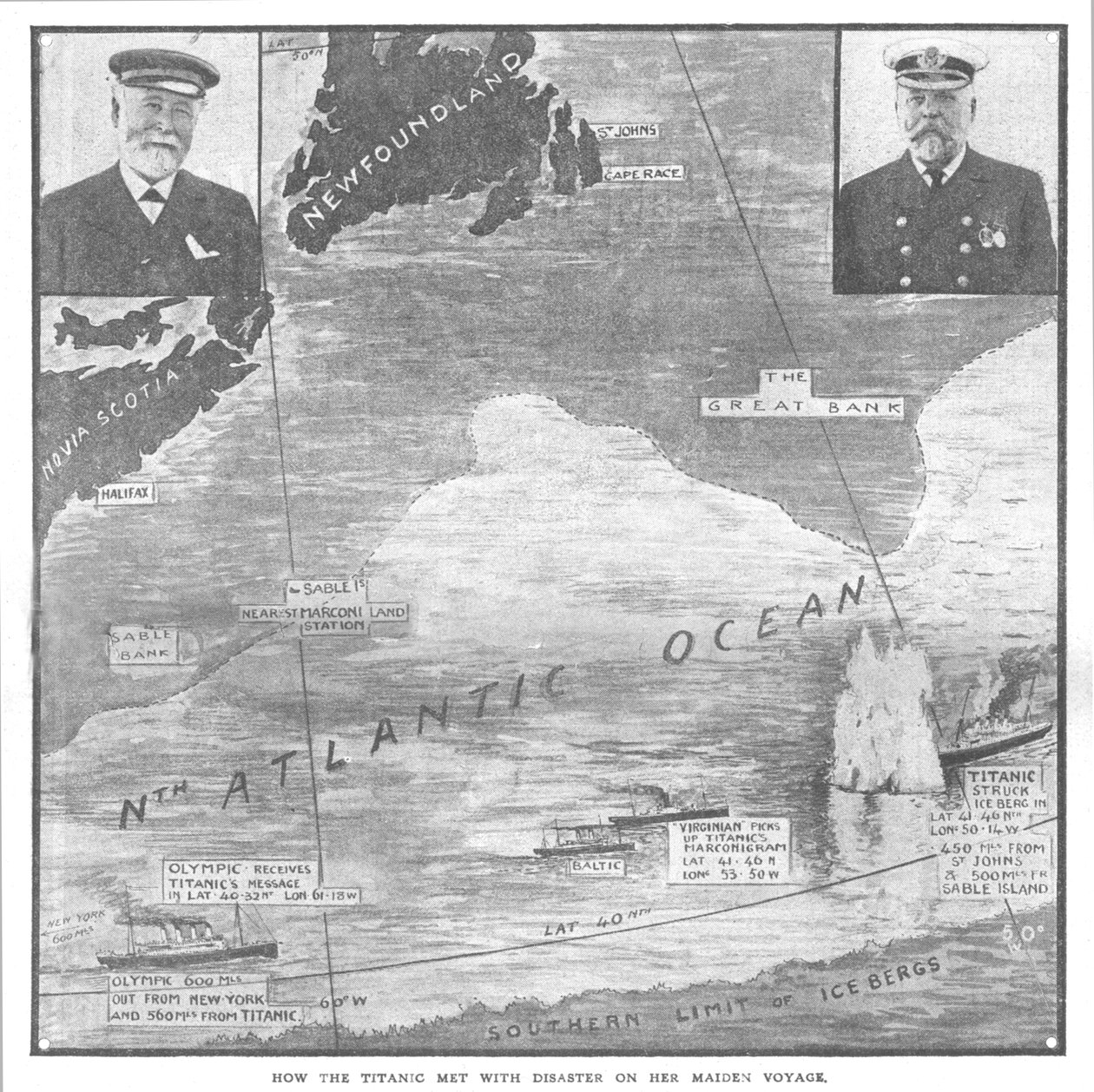 Hur Titanic mötte Disaster på sin jungfruresa den 20 april 1912. av Unbekannt