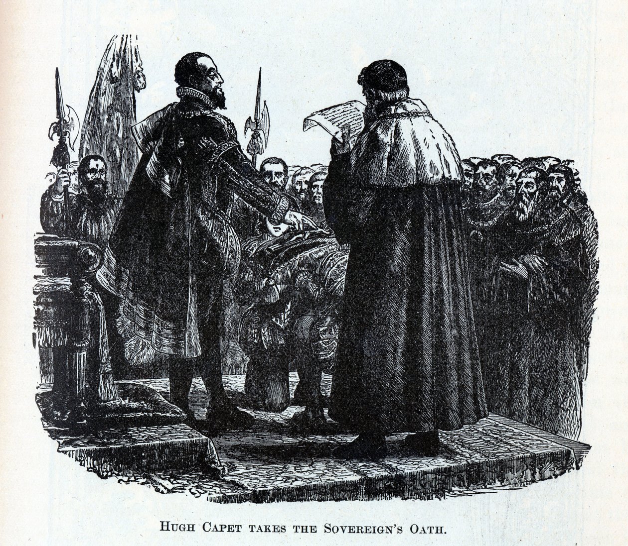 Hugh Capet avlägger Sovereigns Oath, 1882 av Unbekannt