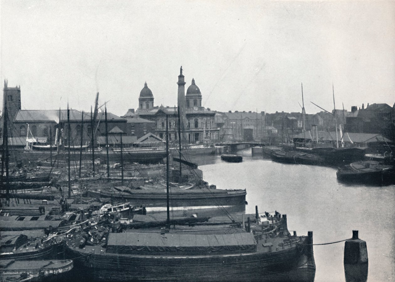Hull - Princes Dock: With The Wilberforce Memorial and Dock Offices, 1895 av Unbekannt