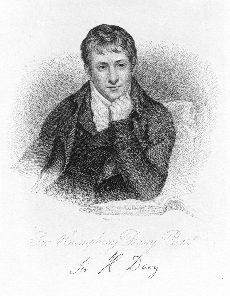 Humphry Davy, engelsk kemist 1803, c1870 av Unbekannt