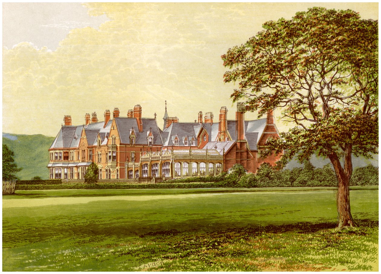 Hutton Hall, Yorkshire, hem för familjen Pease, c1880 av Unbekannt