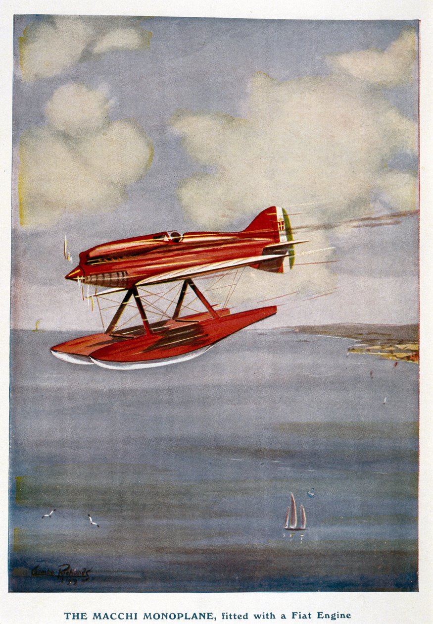 Macchi monoplan sjöflygplan, Schneider Trophy, september 1929 av Unbekannt
