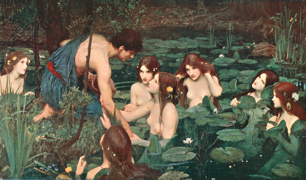 Hylas och nymferna, 1896, c1902. av Unbekannt