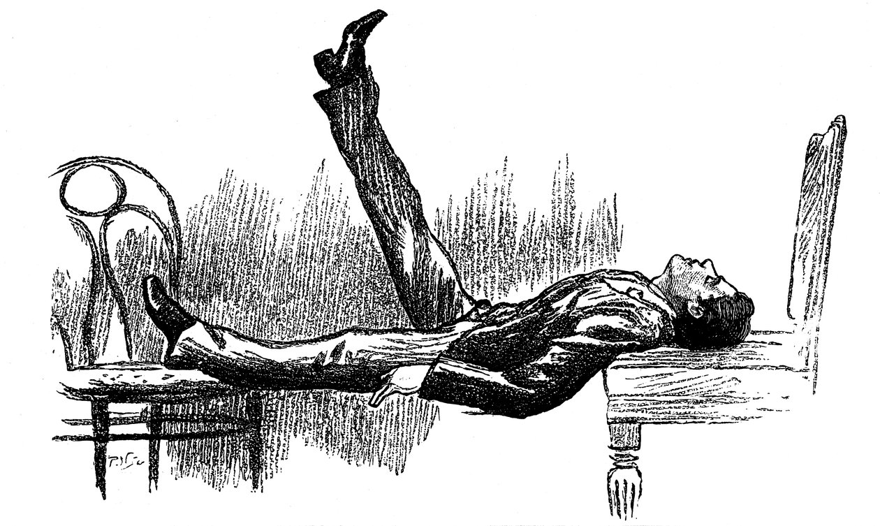 Hypnotiserad subjekt i ett tillstånd av katalepsi, 1891 av Unbekannt