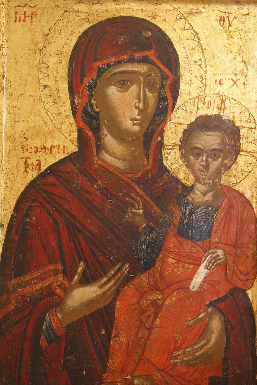 Ikon : Sta Mary Hodigitria (1500-talet), Berat, Albanie av Unbekannt