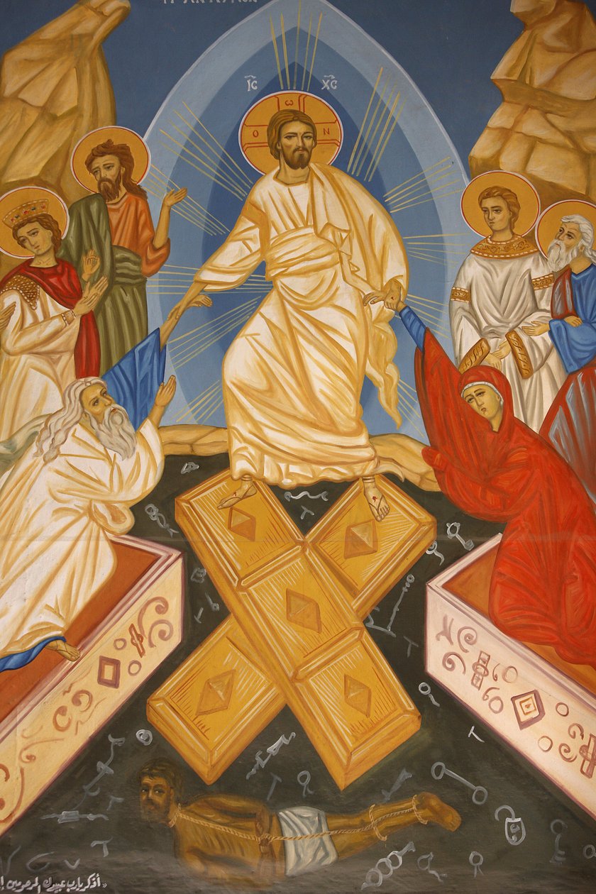 Ikon i St Georges ortodoxa kyrka, Madaba: Kristi uppståndelse, Madaba, Jordanie av Unbekannt