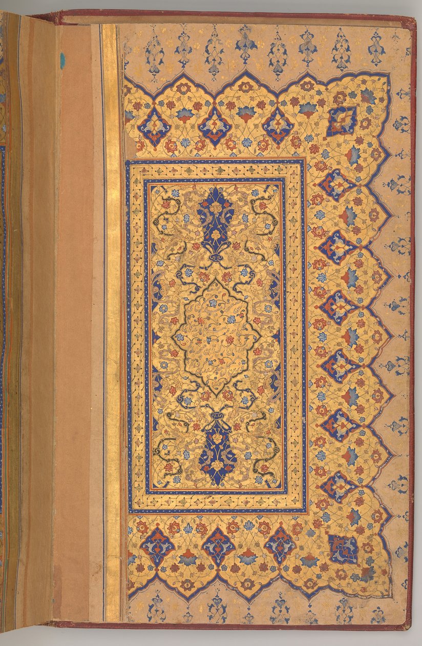Upplyst dubbelsida av en Yusuf och Zulaikha från Jami, ca. 1580. av Unbekannt