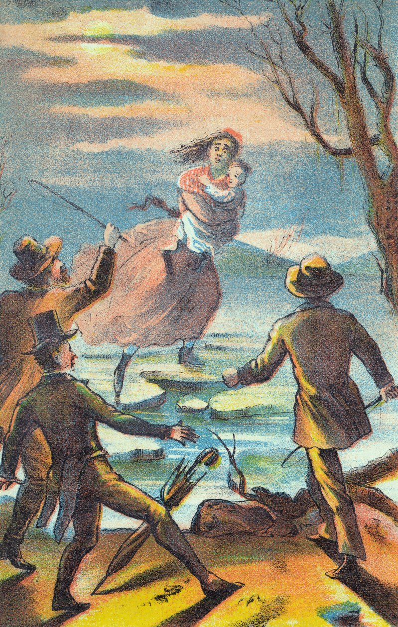 Illustration från en affisch som annonserar en teateruppsättning av Uncle Tom